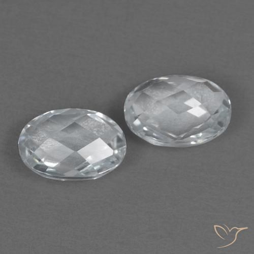 Gemas de Topacio Blanco natural de 1.34 ct, Ovalada, VVS