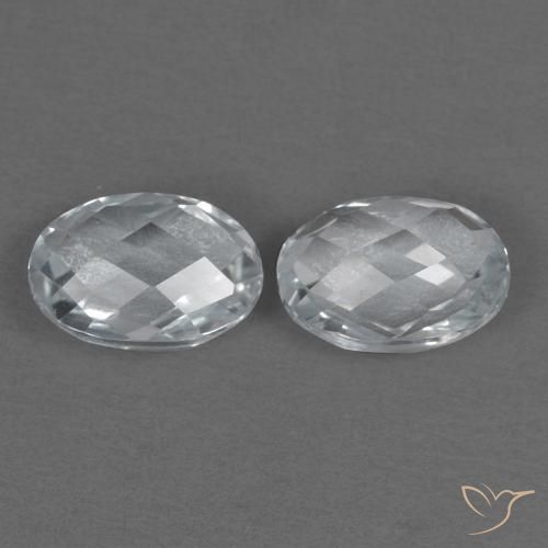 Gemas de Topacio Blanco natural de 1.34 ct, Ovalada, VVS