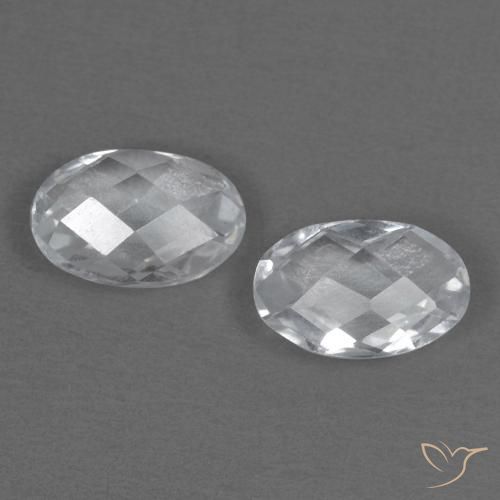 Gemas de Topacio Blanco natural de 0.99 ct, Ovalada, VVS