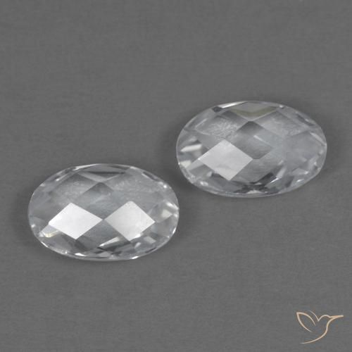 Gemas de Topacio Blanco natural de 1.00 ct, Ovalada, VVS