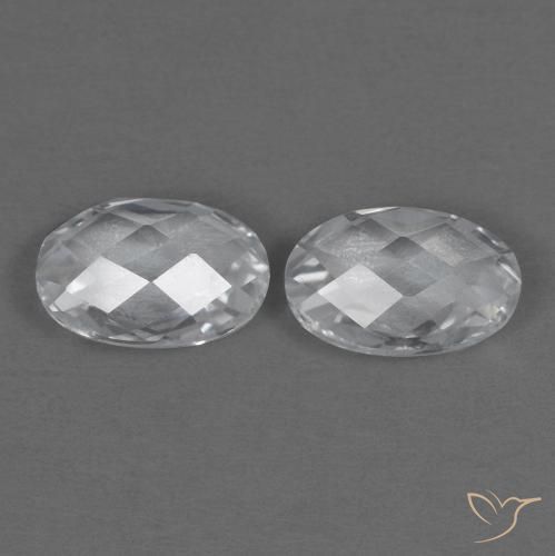 Gemas de Topacio Blanco natural de 1.00 ct, Ovalada, VVS