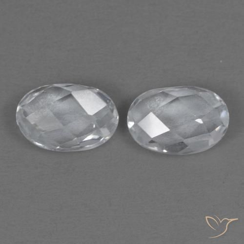 Gemas de Topacio Blanco natural de 1.32 ct, Ovalada, VVS