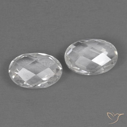 Gemas de Topacio Blanco natural de 1.30 ct, Ovalada, VVS