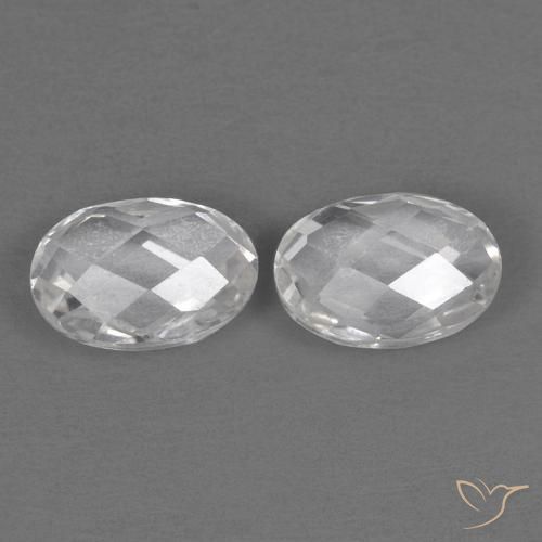 Gemas de Topacio Blanco natural de 1.30 ct, Ovalada, VVS