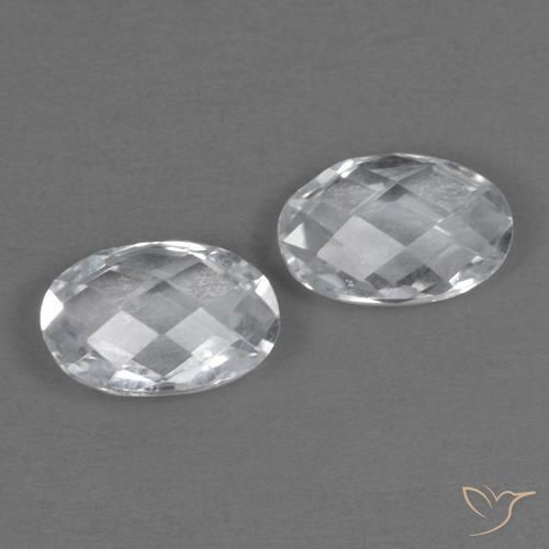 Gemas de Topacio Blanco natural de 1.07 ct, Ovalada, VVS