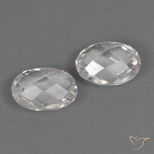 Gemas de Topacio Blanco natural de 1.32 ct, Ovalada, VVS