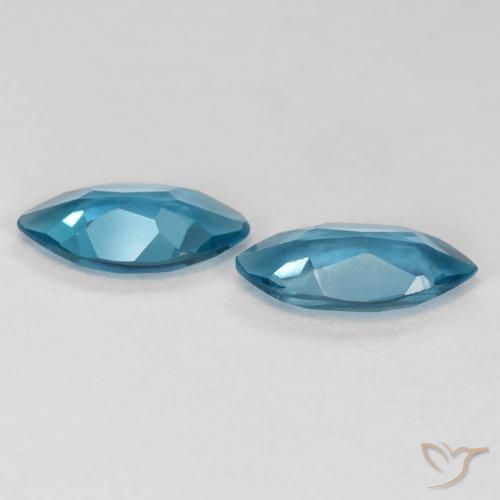 Gemas de Topacio Azul Londres natural de 1.99 ct, Marquesa, VS