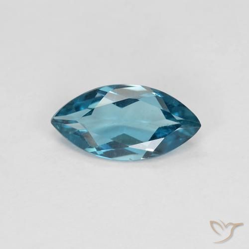Topacio Azul Londres natural de 0.93 ct, Marquesa, VVS-VS