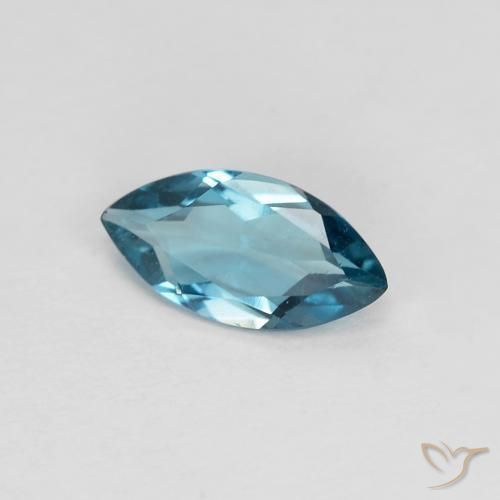 Topacio Azul Londres natural de 0.93 ct, Marquesa, VVS-VS