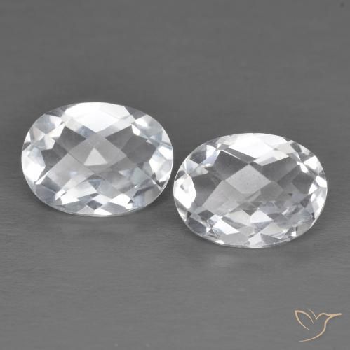 Gemas de Topacio Blanco natural de 3.02 ct, Ovalada, VVS