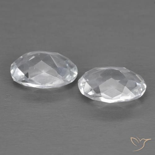 Gemas de Topacio Blanco natural de 3.02 ct, Ovalada, VVS