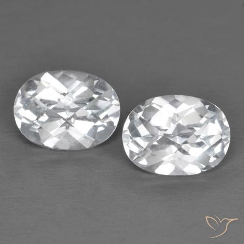 Gemas de Topacio Blanco natural de 3.40 ct, Ovalada, VVS