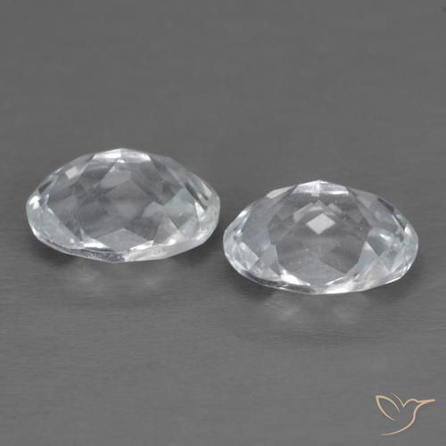 Gemas de Topacio Blanco natural de 3.40 ct, Ovalada, VVS