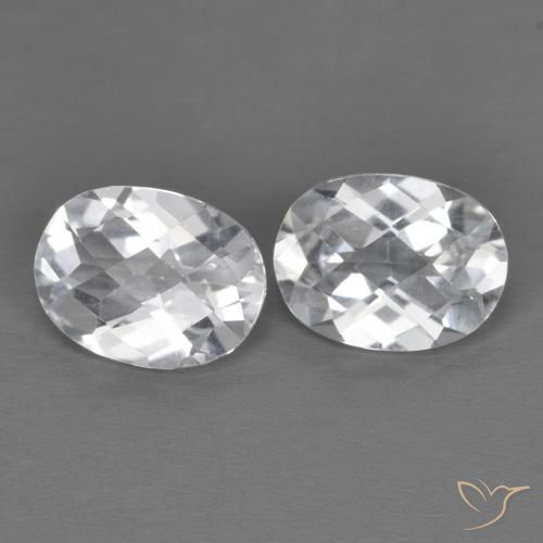 Gemas de Topacio Blanco natural de 2.88 ct, Ovalada, VVS-VS