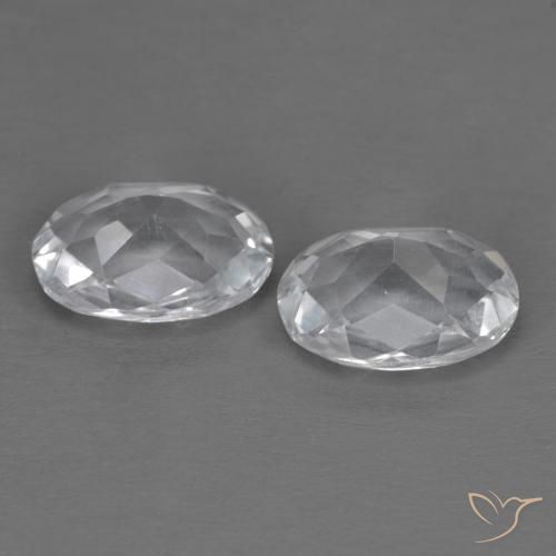 Gemas de Topacio Blanco natural de 2.88 ct, Ovalada, VVS-VS