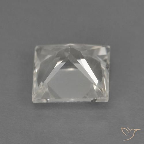 Topacio Blanco claro natural de 1.24 ct, Cuadrado, VVS