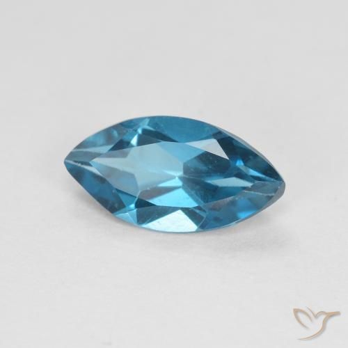 Topacio Azul Londres natural de 1.16 ct, Marquesa, VVS