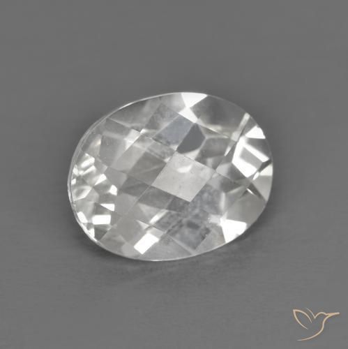 Topacio Blanco natural de 3.34 ct, Ovalada, VVS