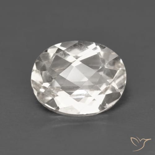 3.49ct Natural Blanco cálido Topacio, Ovalada, VVS