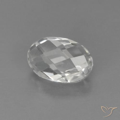Topacio Blanco natural de 0.67 ct, Ovalada, VVS