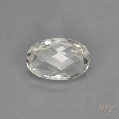 0.64ct Natural Blanco cálido Topacio, Ovalada, VS