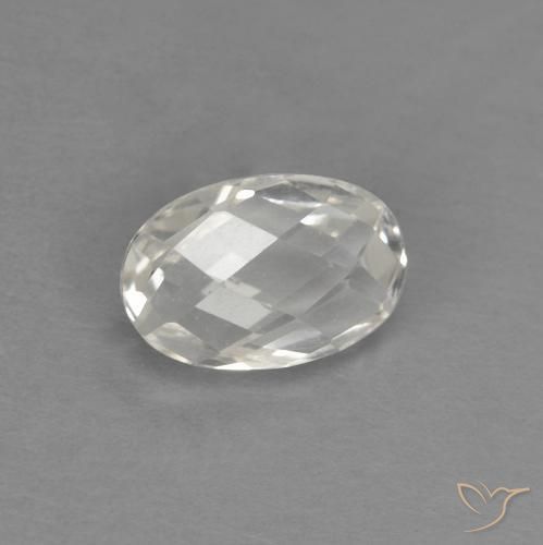 Topacio Blanco cálido natural de 0.64 ct, Ovalada, VS