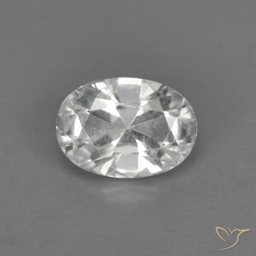 Topacio Blanco cálido natural de 0.87 ct, Ovalada, VS
