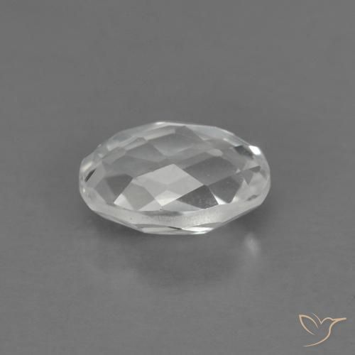 Topacio Blanco cálido natural de 0.67 ct, Ovalada, VVS-VS
