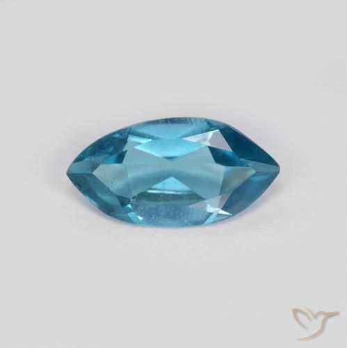 1.00ct Natural Azul Londres Topacio, Marquesa, VS