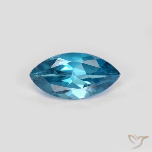 1.20ct Natural Azul Londres Topacio, Marquesa, VS