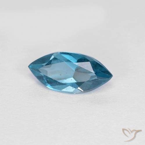 Topacio Azul Londres natural de 0.97 ct, Marquesa, VS