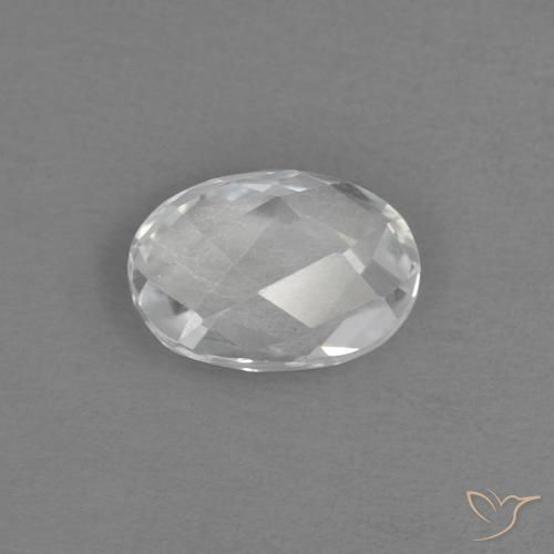 Topacio Blanco natural de 0.70 ct, Ovalada, VVS