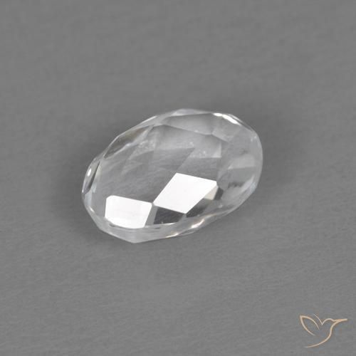 0.69ct Natural Blanco Topacio, Ovalada, VVS