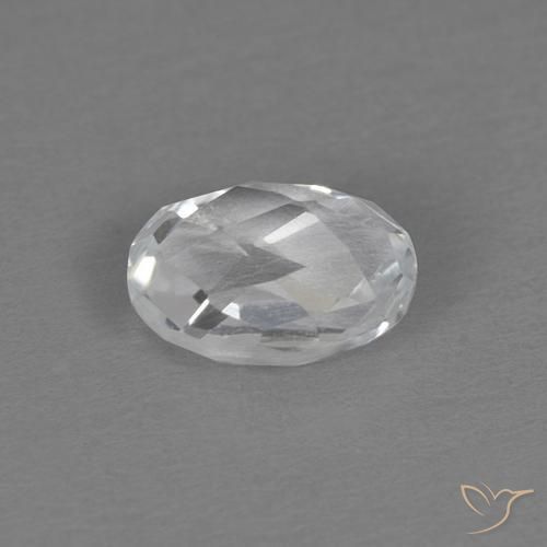 Topacio Blanco natural de 0.69 ct, Ovalada, VVS
