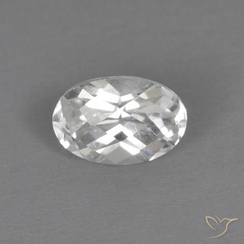 0.69ct Natural Blanco Topacio, Ovalada, VVS