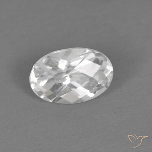 Topacio Blanco natural de 0.69 ct, Ovalada, VVS