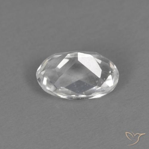 Topacio Blanco natural de 0.69 ct, Ovalada, VVS
