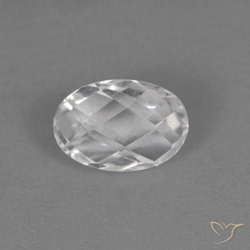 0.68ct Natural Blanco Topacio, Ovalada, VVS