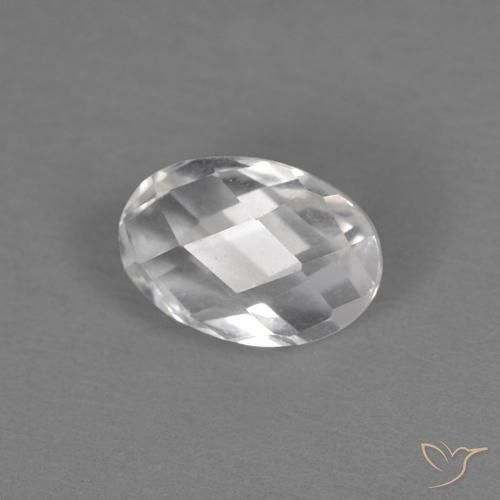 Topacio Blanco natural de 0.68 ct, Ovalada, VVS