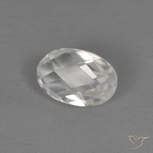 0.61ct Natural Blanco Topacio, Ovalada, VVS