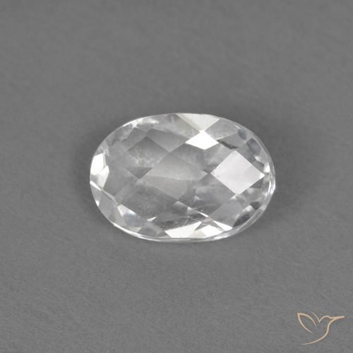 0.56ct Natural Blanco Topacio, Ovalada, VVS