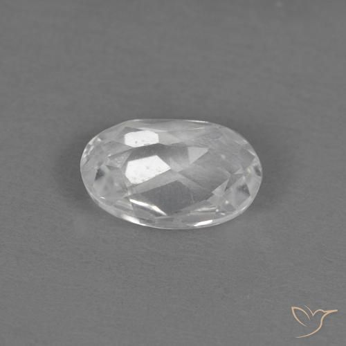 Topacio Blanco natural de 0.56 ct, Ovalada, VVS