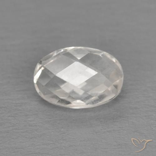 0.68ct Natural Blanco cálido Topacio, Ovalada, VVS