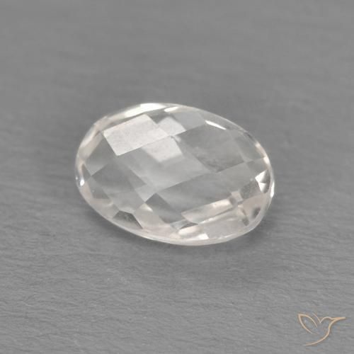 Topacio Blanco cálido natural de 0.68 ct, Ovalada, VVS