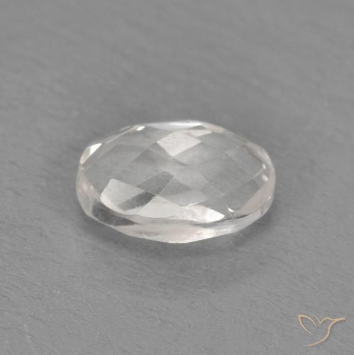 Topacio Blanco cálido natural de 0.68 ct, Ovalada, VVS