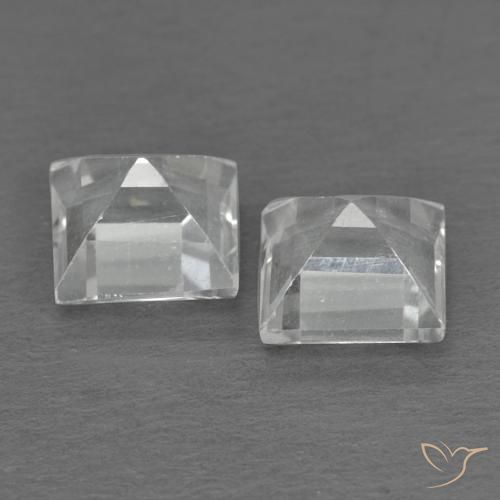 Gemas de Topacio Blanco natural de 1.14 ct, Cuadrado, VVS-VS