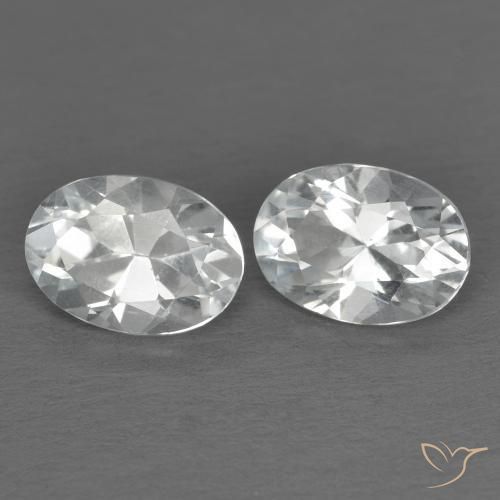 Gemas de Topacio Blanco natural de 1.95 ct, Ovalada, VVS-VS