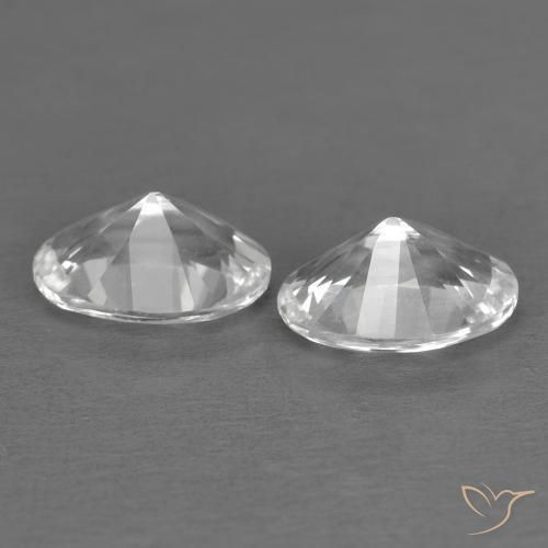 Gemas de Topacio Blanco natural de 1.79 ct, Ovalada, VVS-VS