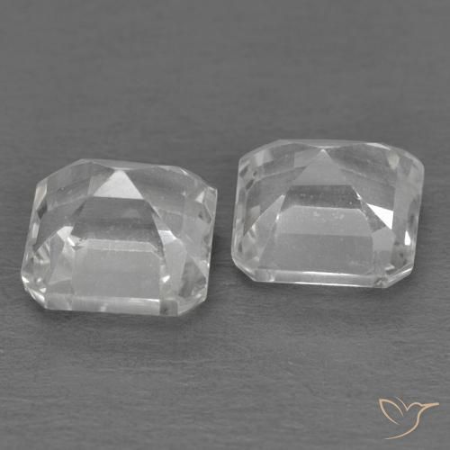 Gemas de Topacio Blanco natural de 1.66 ct, Corte Octágono / Esmeralda, VVS-VS