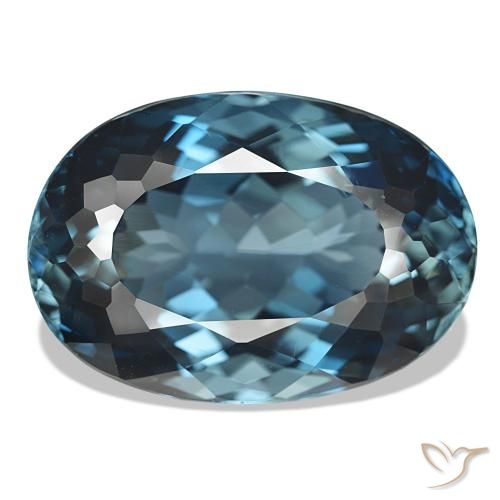 Topacio Azul Londres natural de 48.51 ct, Ovalada, VVS